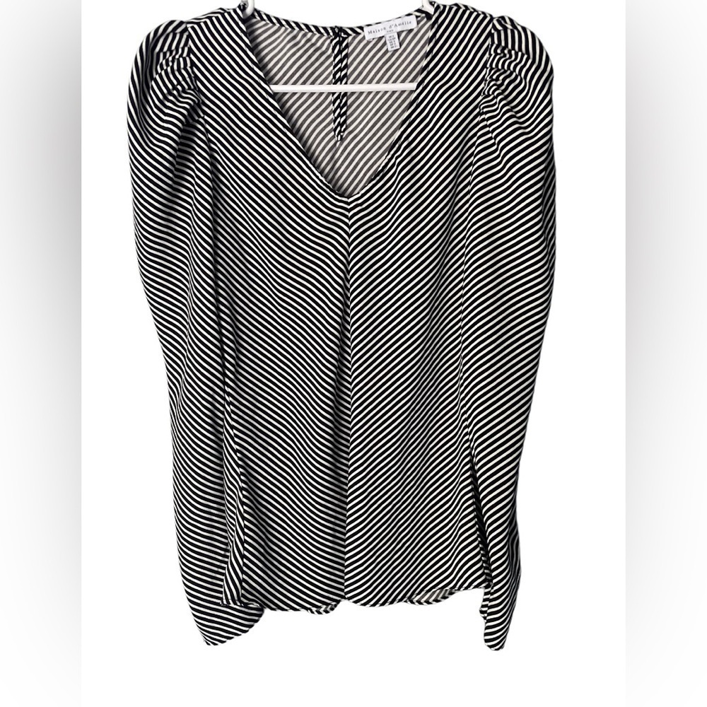 Maison D'amelie Tops | Maison D'amelie Paris Blouse | Color:Black/White Size:S